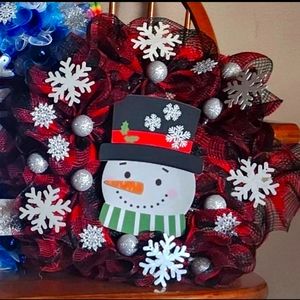 Snowman wreath